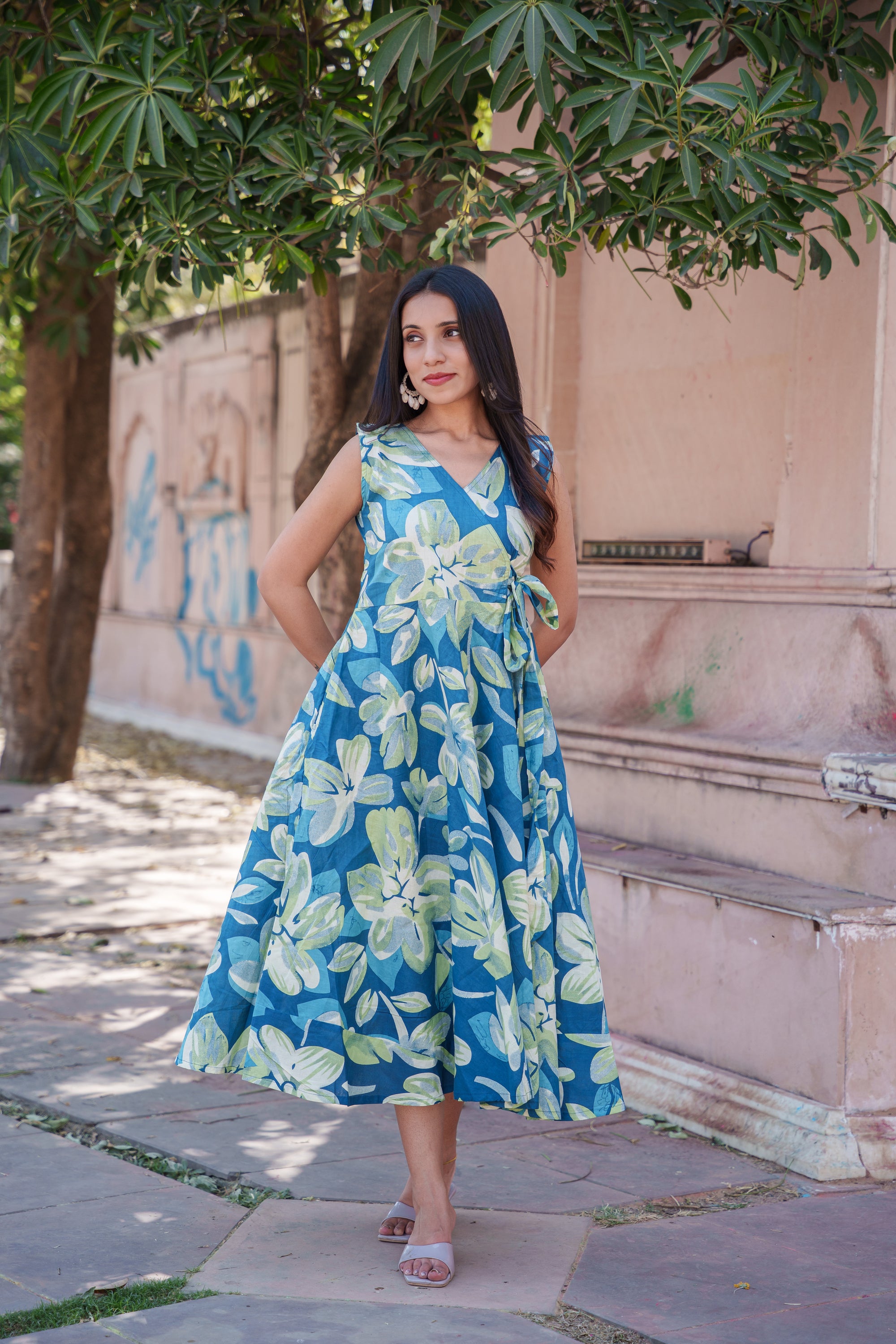 Sana Handblock Cotton Dress,