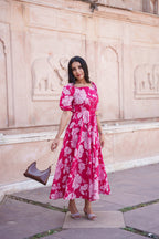 Monika Handblock Cotton Dress