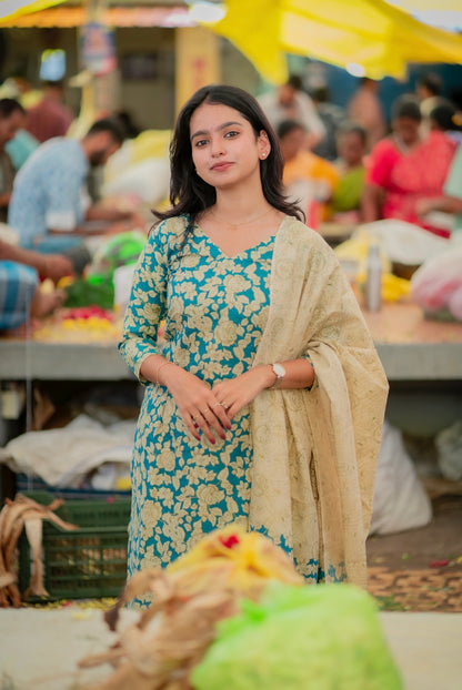 Ahinsha Khadi dupion Suit Set