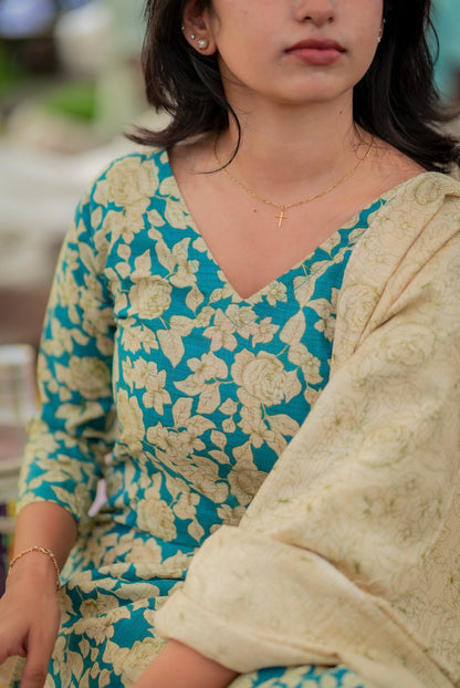 Ahinsha Khadi dupion Suit Set