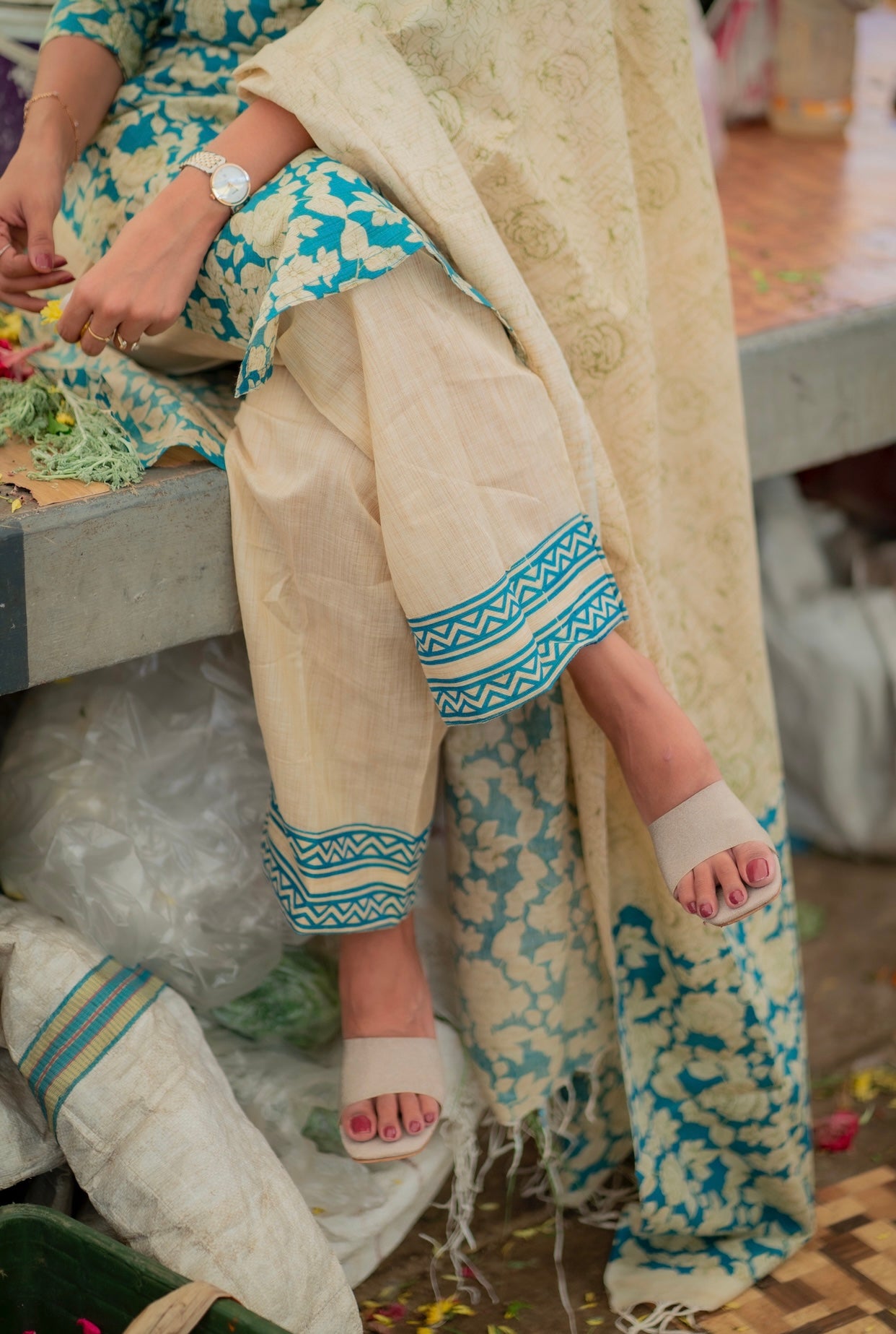 Ahinsha Khadi dupion Suit Set