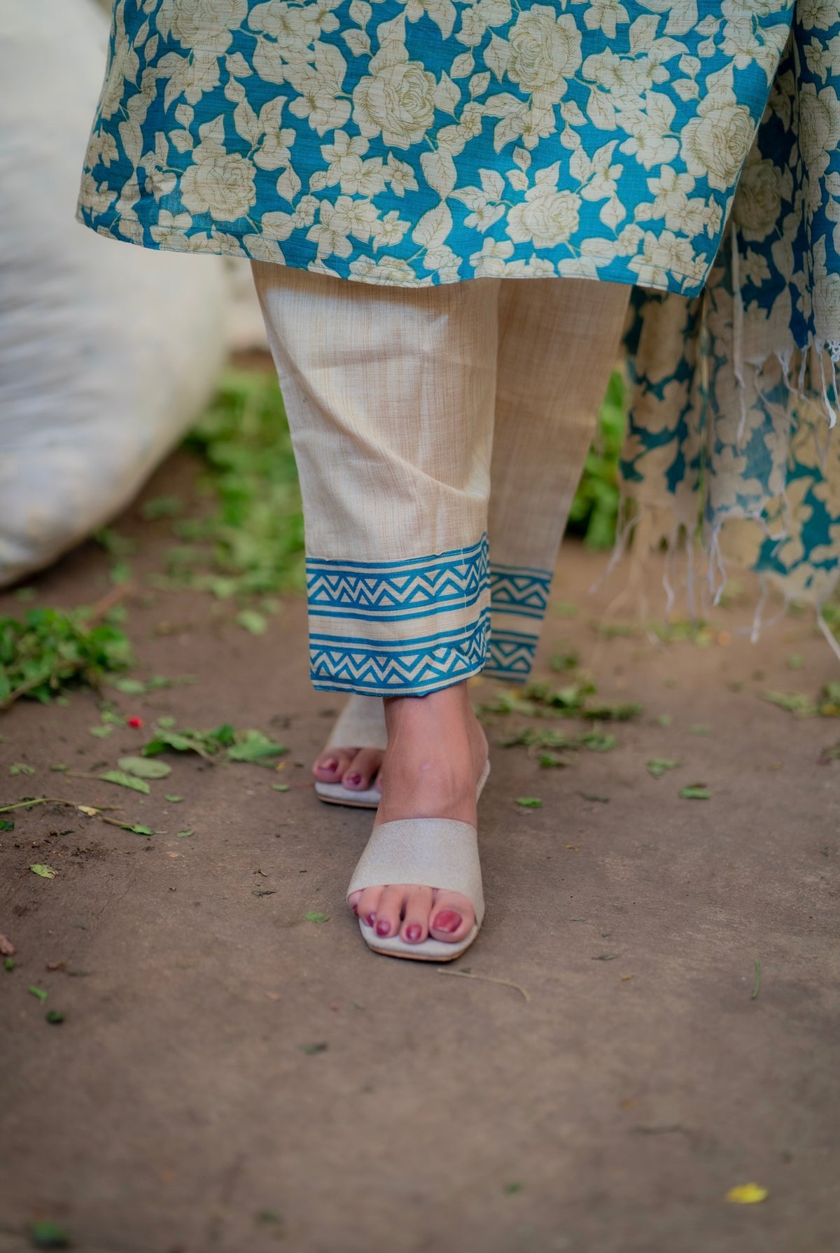 Ahinsha Khadi dupion Suit Set