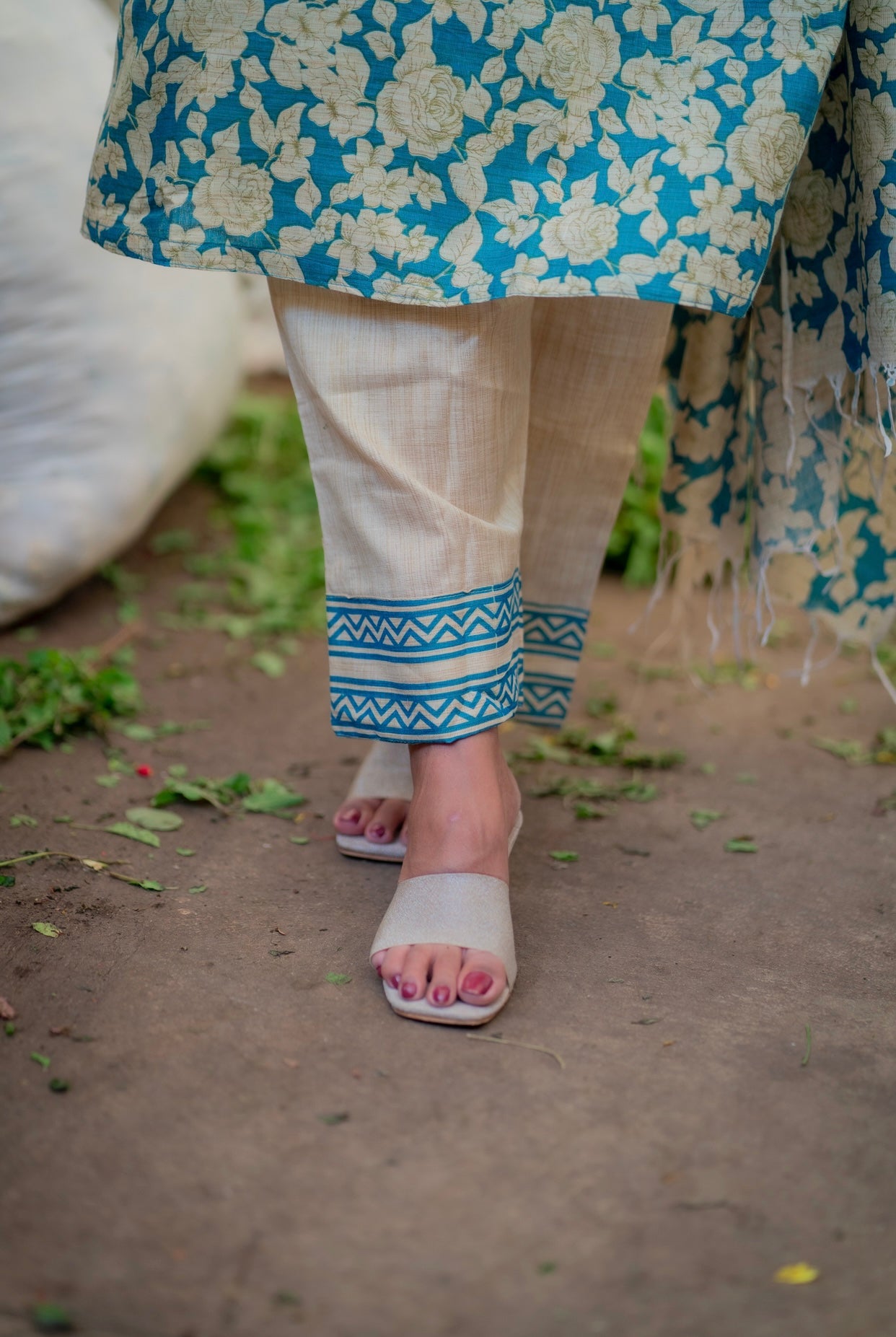 Ahinsha Khadi dupion Suit Set