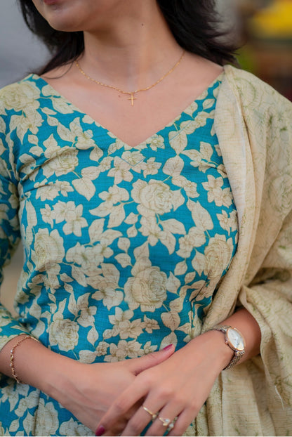 Ahinsha Khadi dupion Suit Set