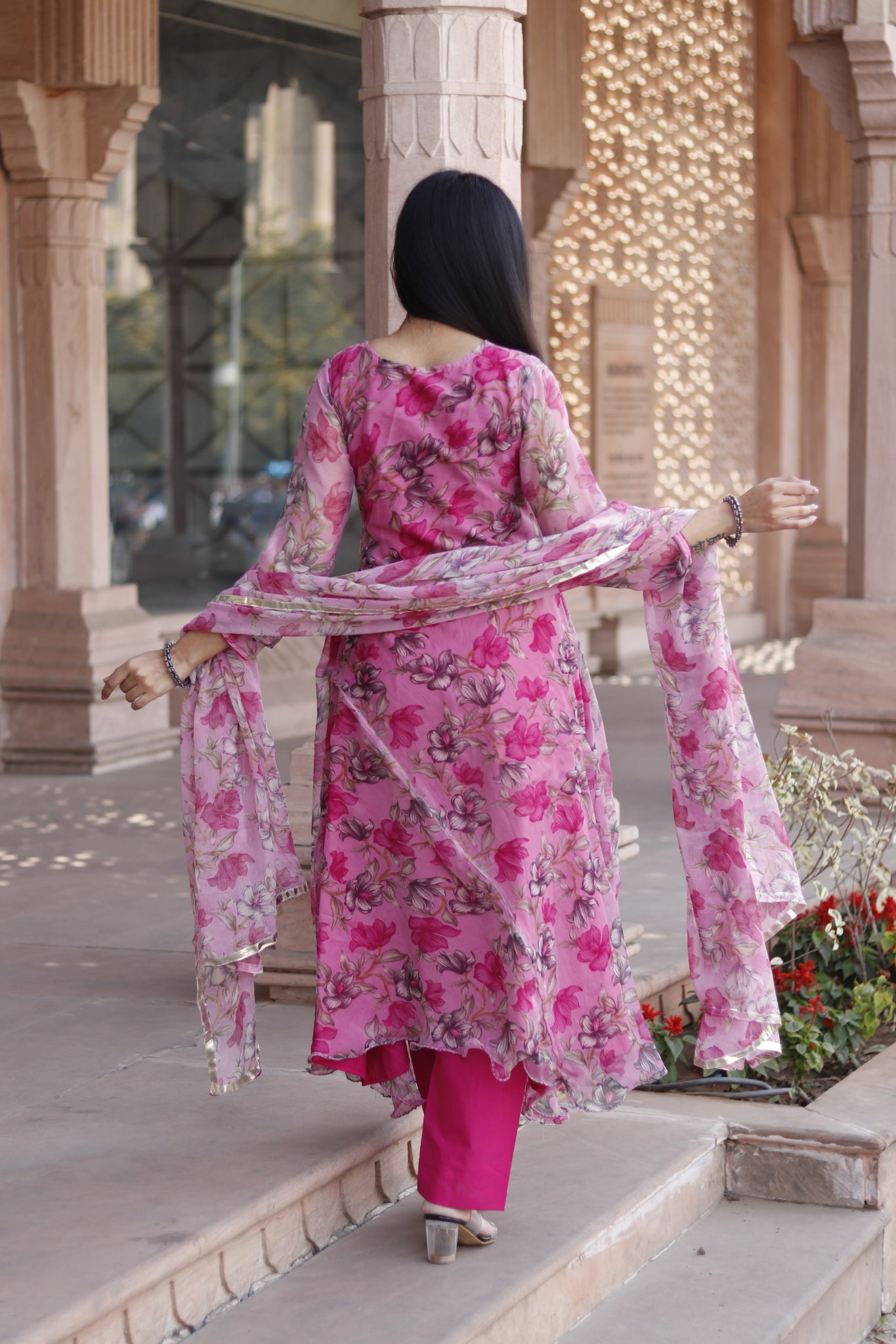 Chiffon Anarkali set - TADA