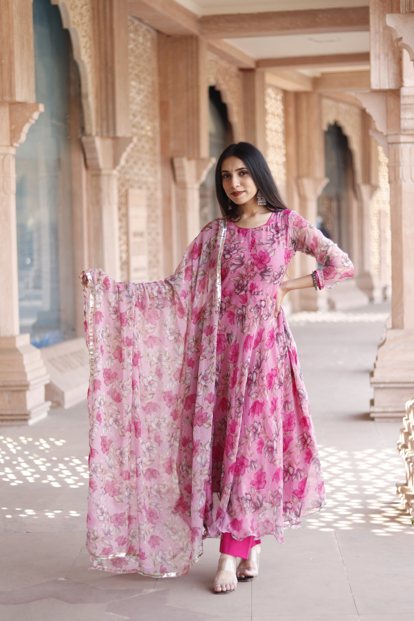 Chiffon Anarkali set - TADA