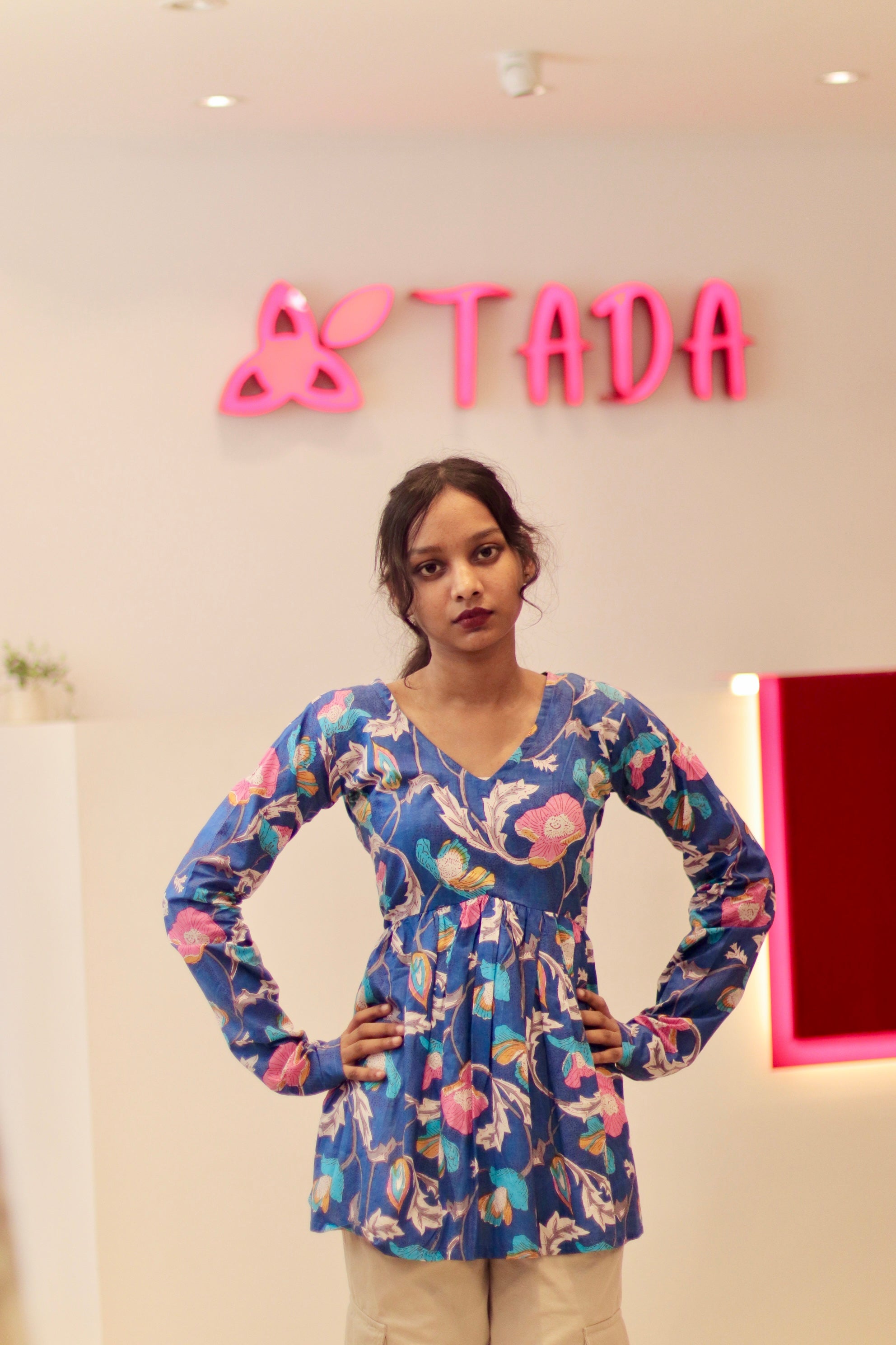 Aiza Handblock cotton tunic