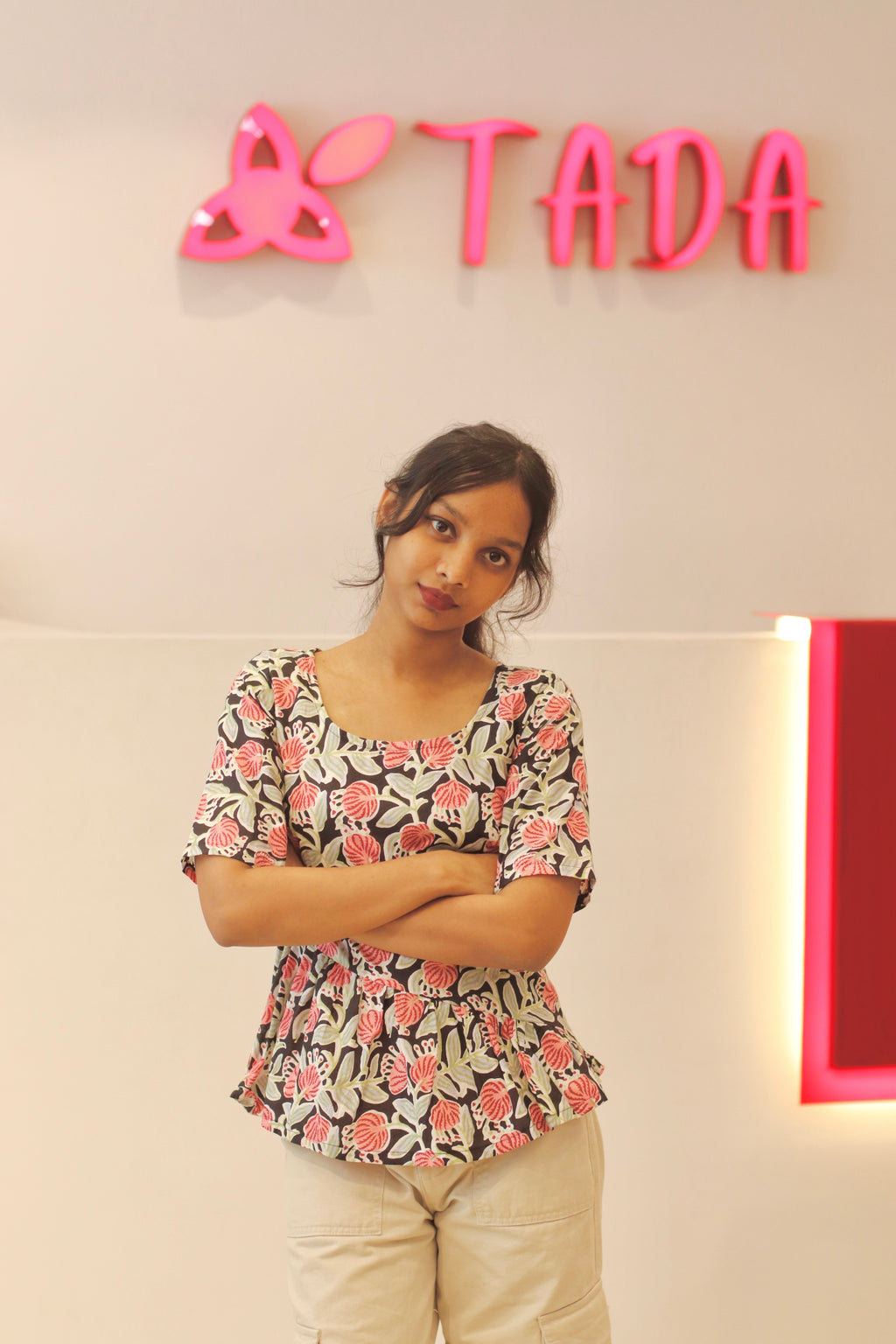 Samira Handblock Cotton Top