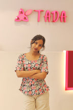 Samira Handblock Cotton Top