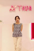 Cassandra handblock cotton Top