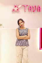 Cassandra handblock cotton Top