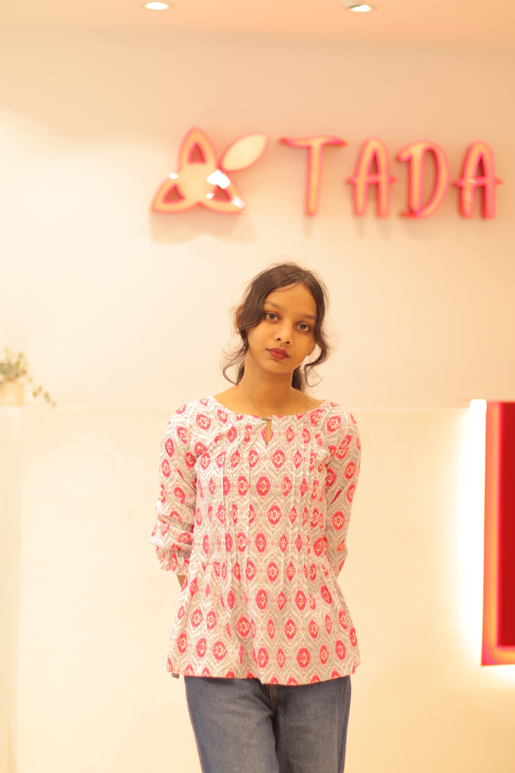 Rathi Handblock Cotton Top