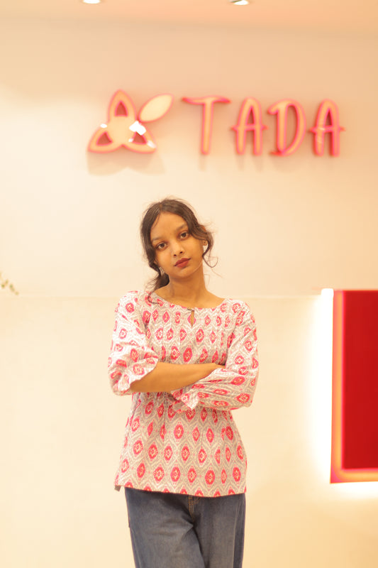 Rathi Handblock Cotton Top