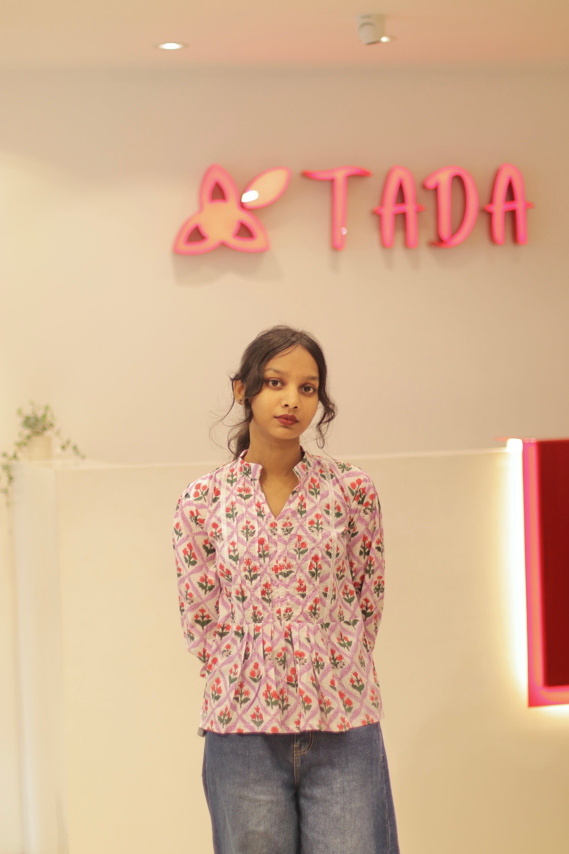 Aarohi Handblock Cotton Top