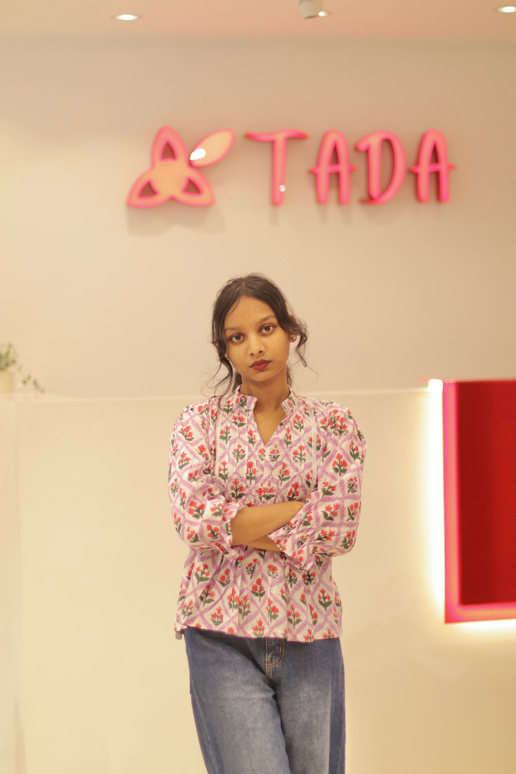 Aarohi Handblock Cotton Top