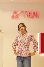 Aarohi Handblock Cotton Top