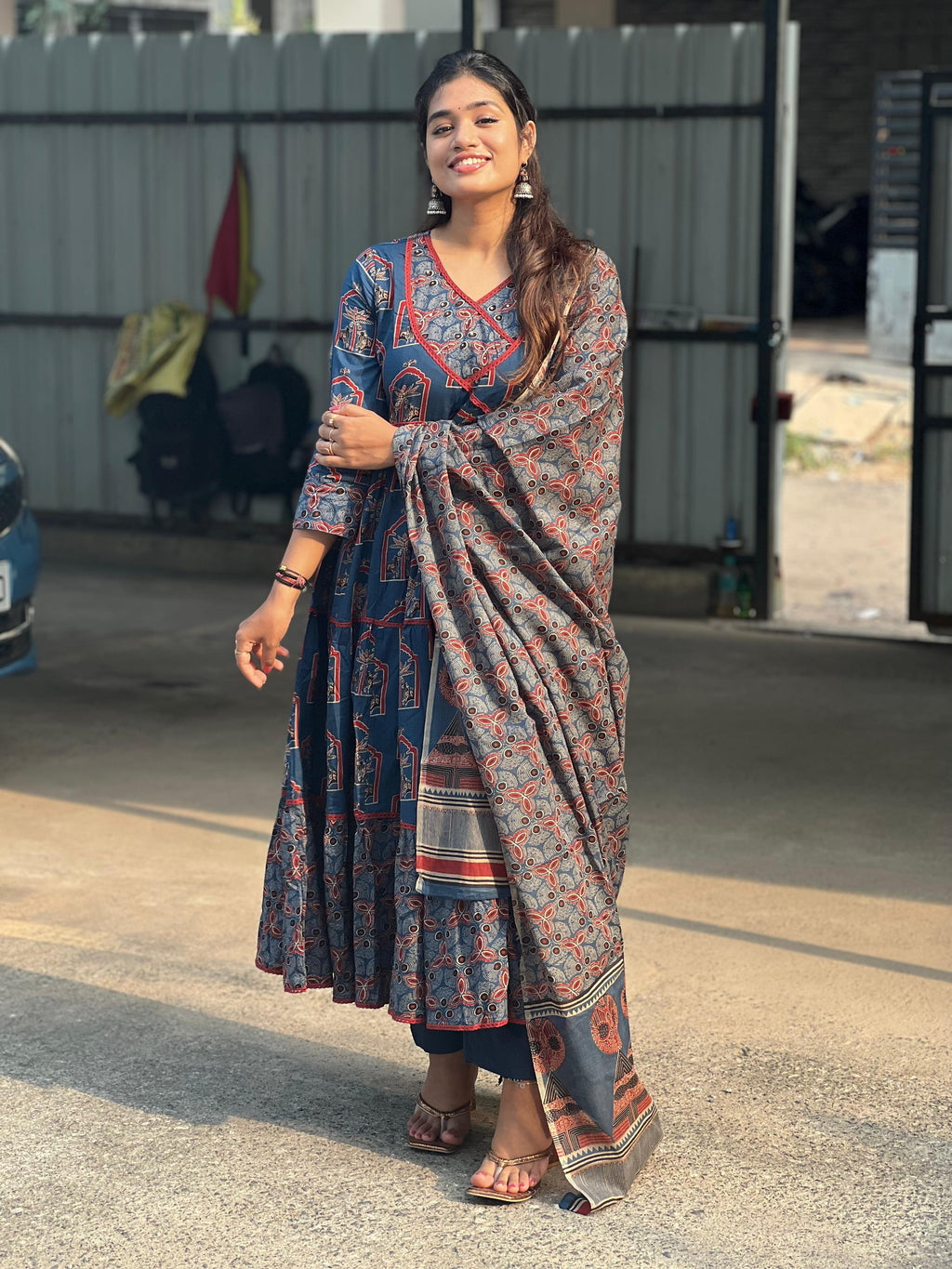 Nagma Anarkali Cotton Suit Set