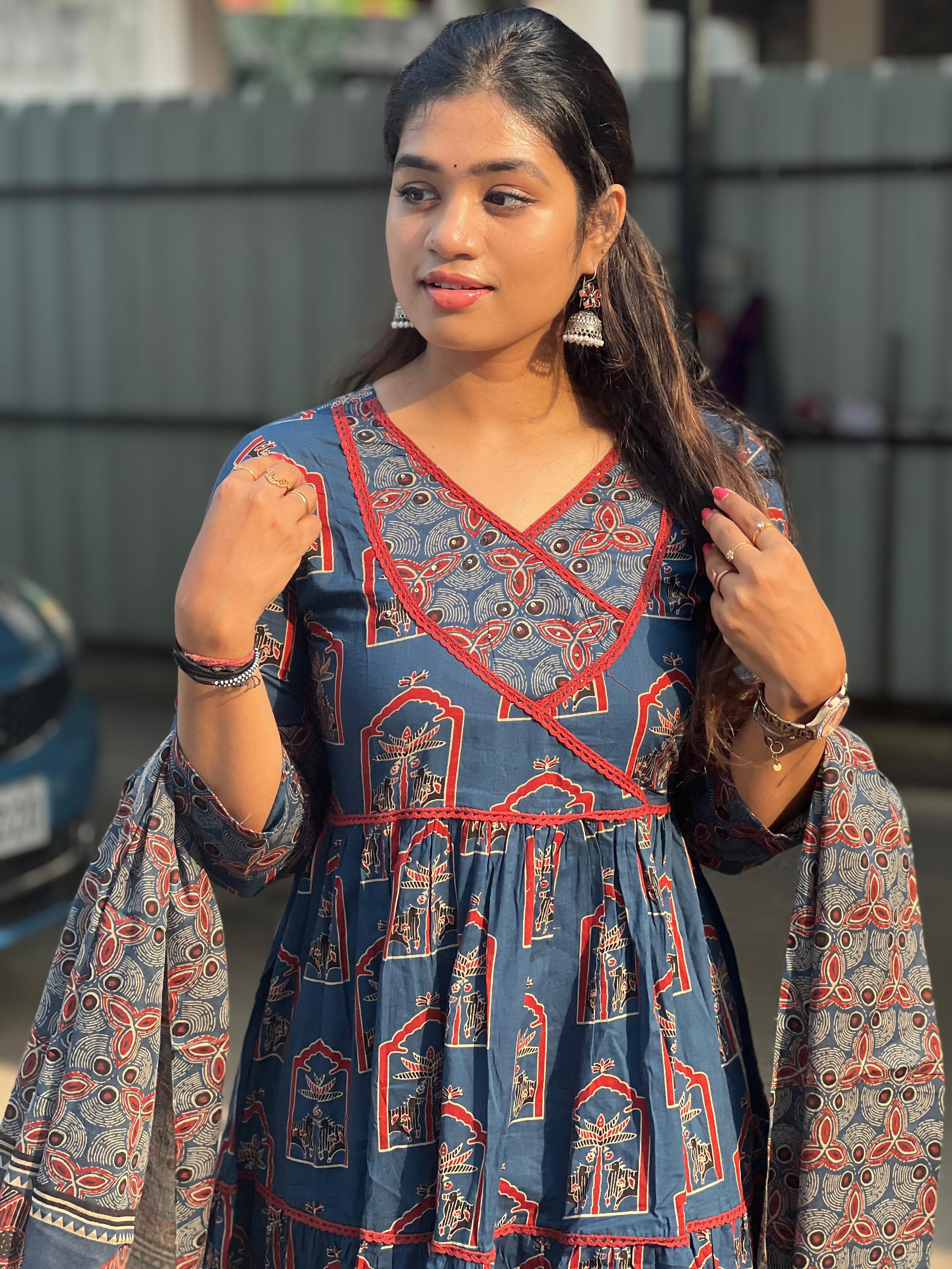 Nagma Anarkali Cotton Suit Set