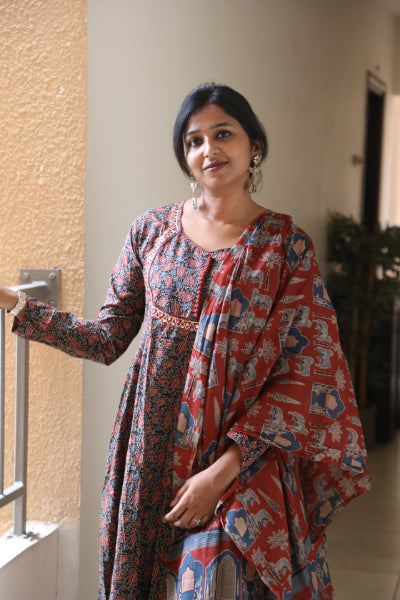 Jhilmil Anarkali Cotton Suit Set