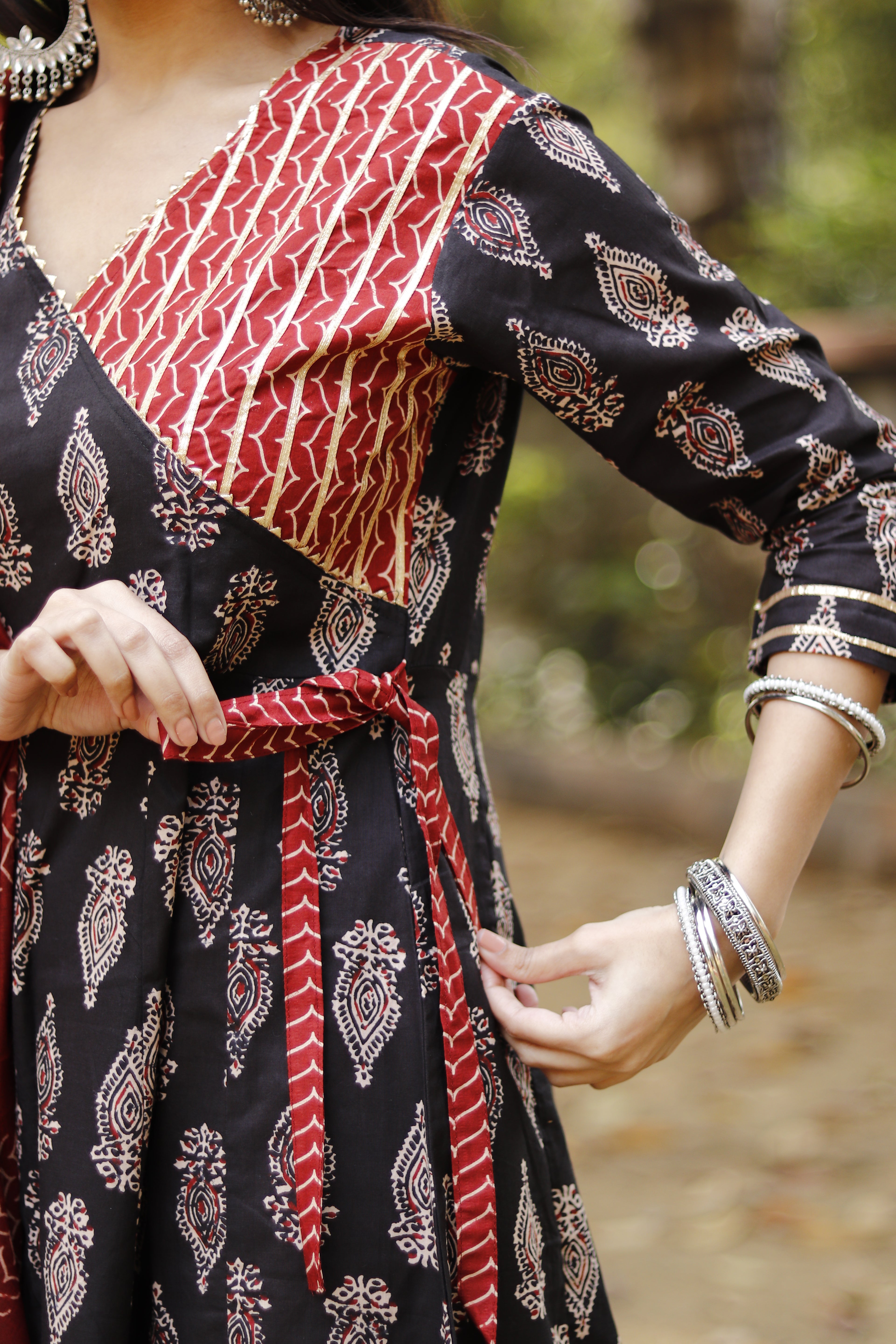 Angrakha Style Anarkali Suit Set