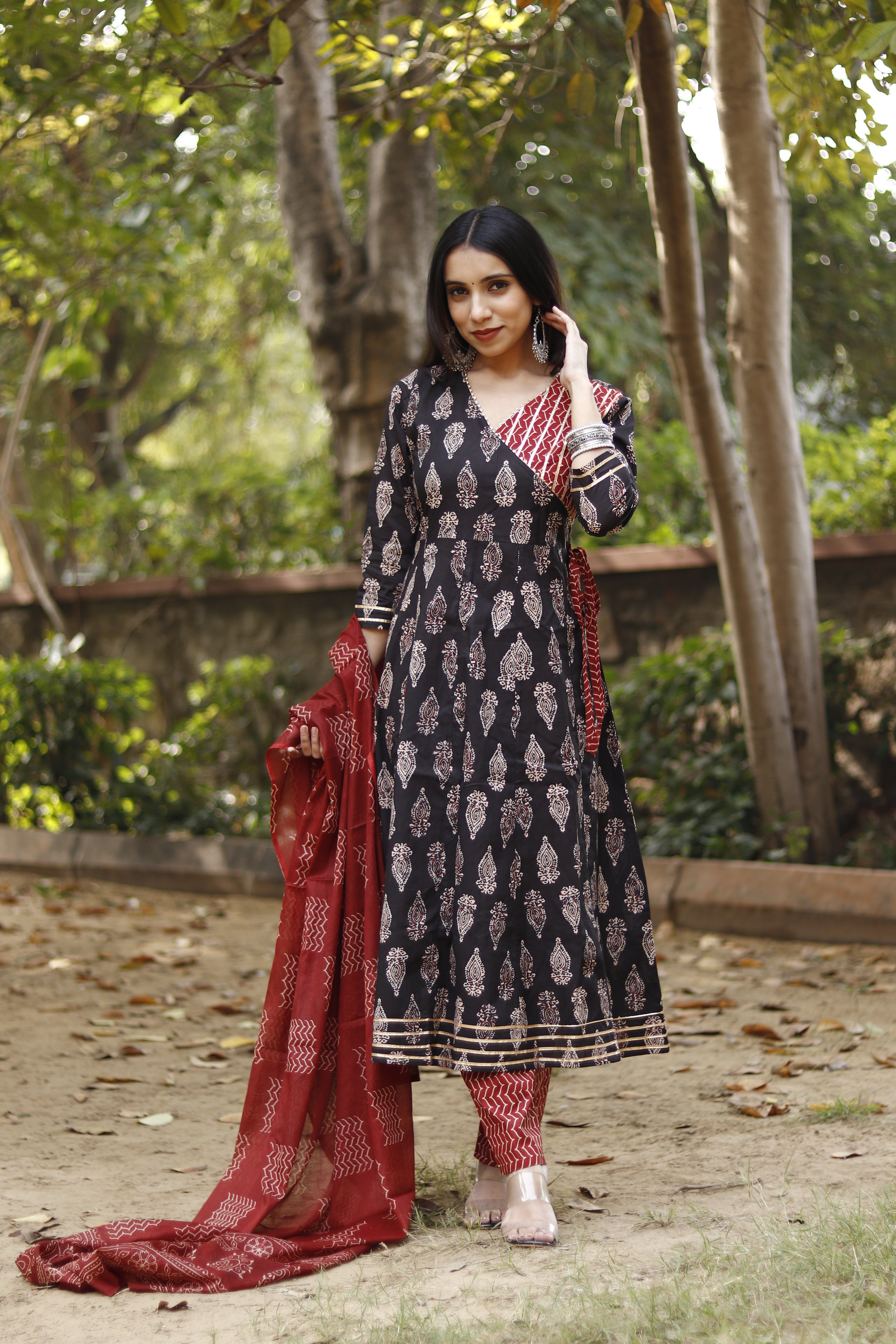 Angrakha Style Anarkali Suit Set