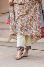 Cotton Handblock Alia Cut Suit Set