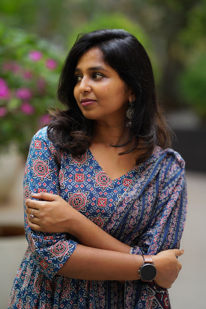 Audrey Cotton Anarkali Set