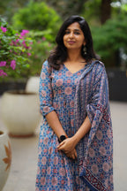 Audrey Cotton Anarkali Set