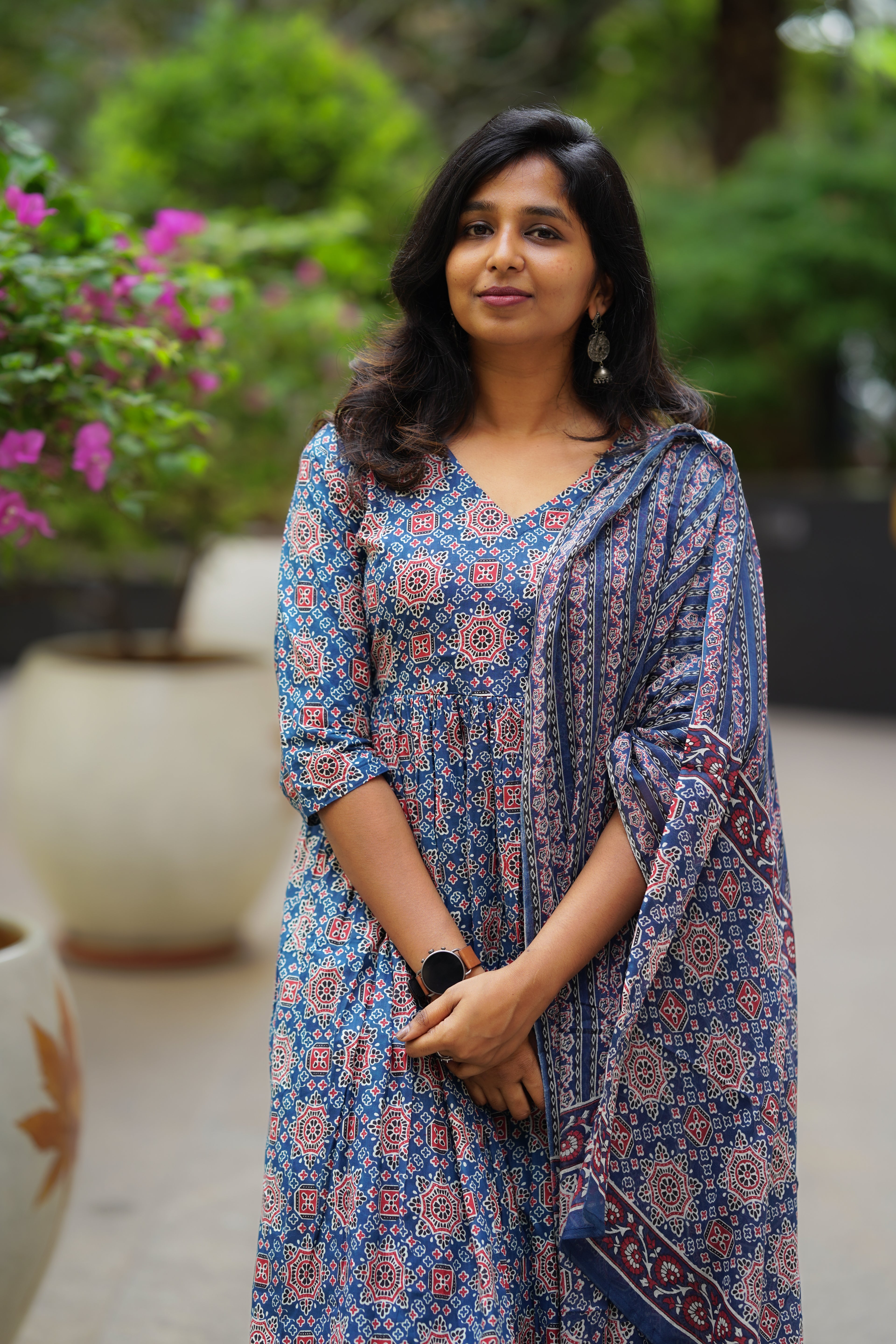 Audrey Cotton Anarkali Set