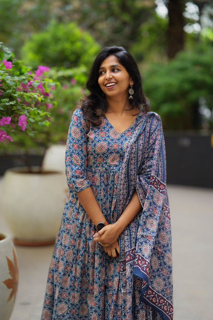 Audrey Cotton Anarkali Set