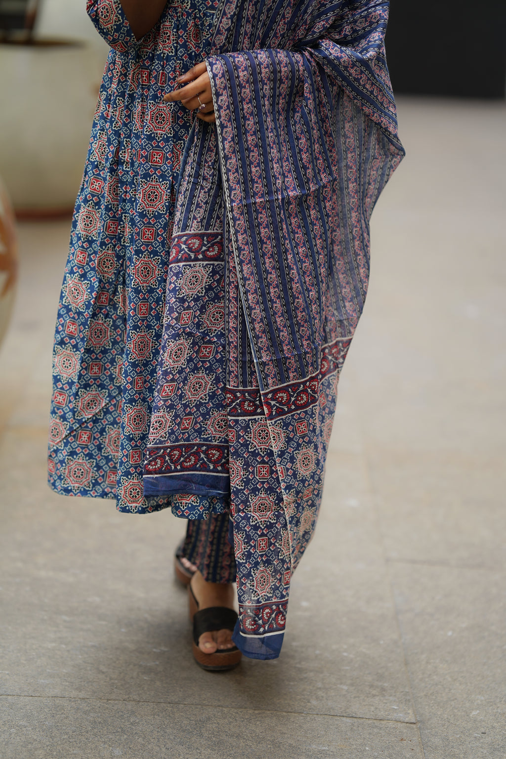 Audrey Cotton Anarkali Set