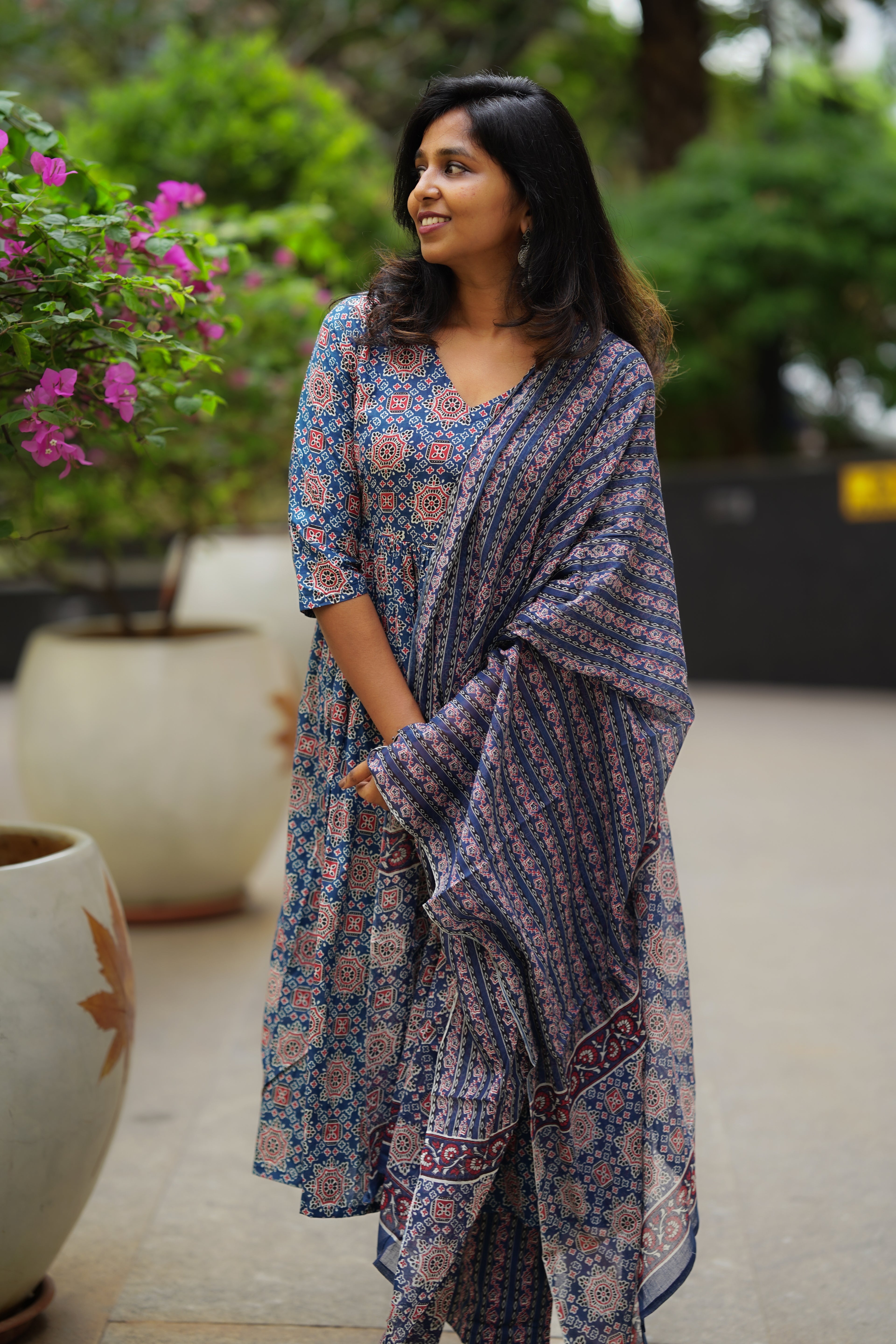 Audrey Cotton Anarkali Set