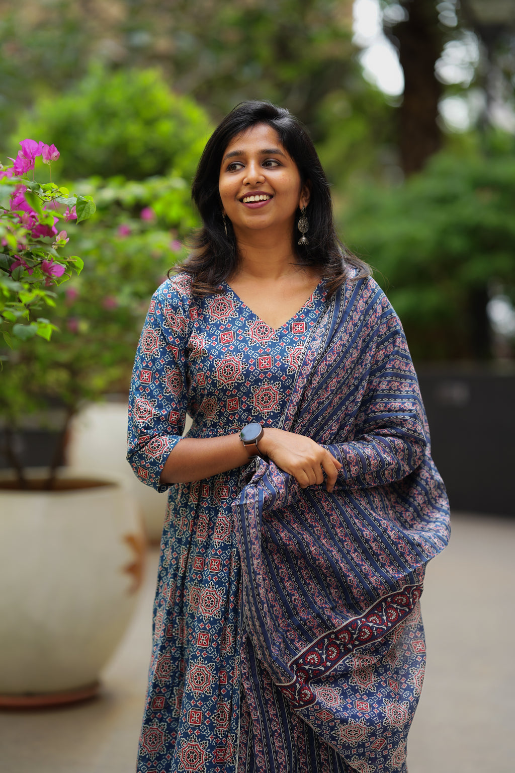 Audrey Cotton Anarkali Set