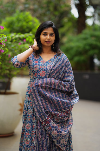 Audrey Cotton Anarkali Set