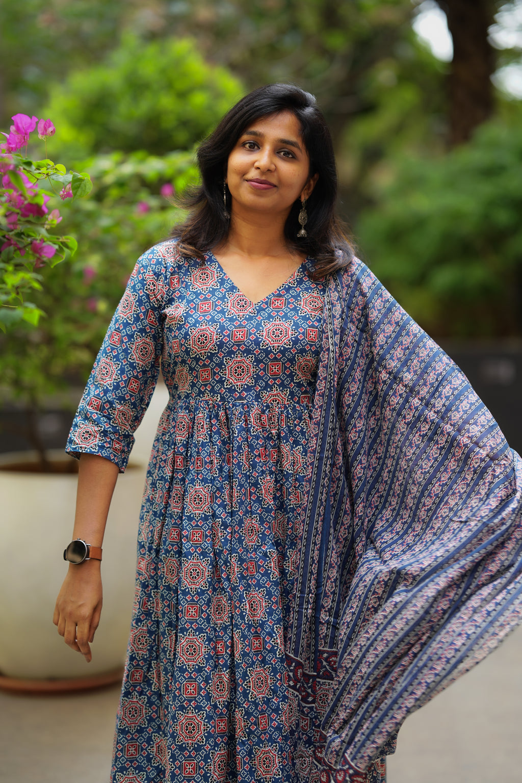 Audrey Cotton Anarkali Set