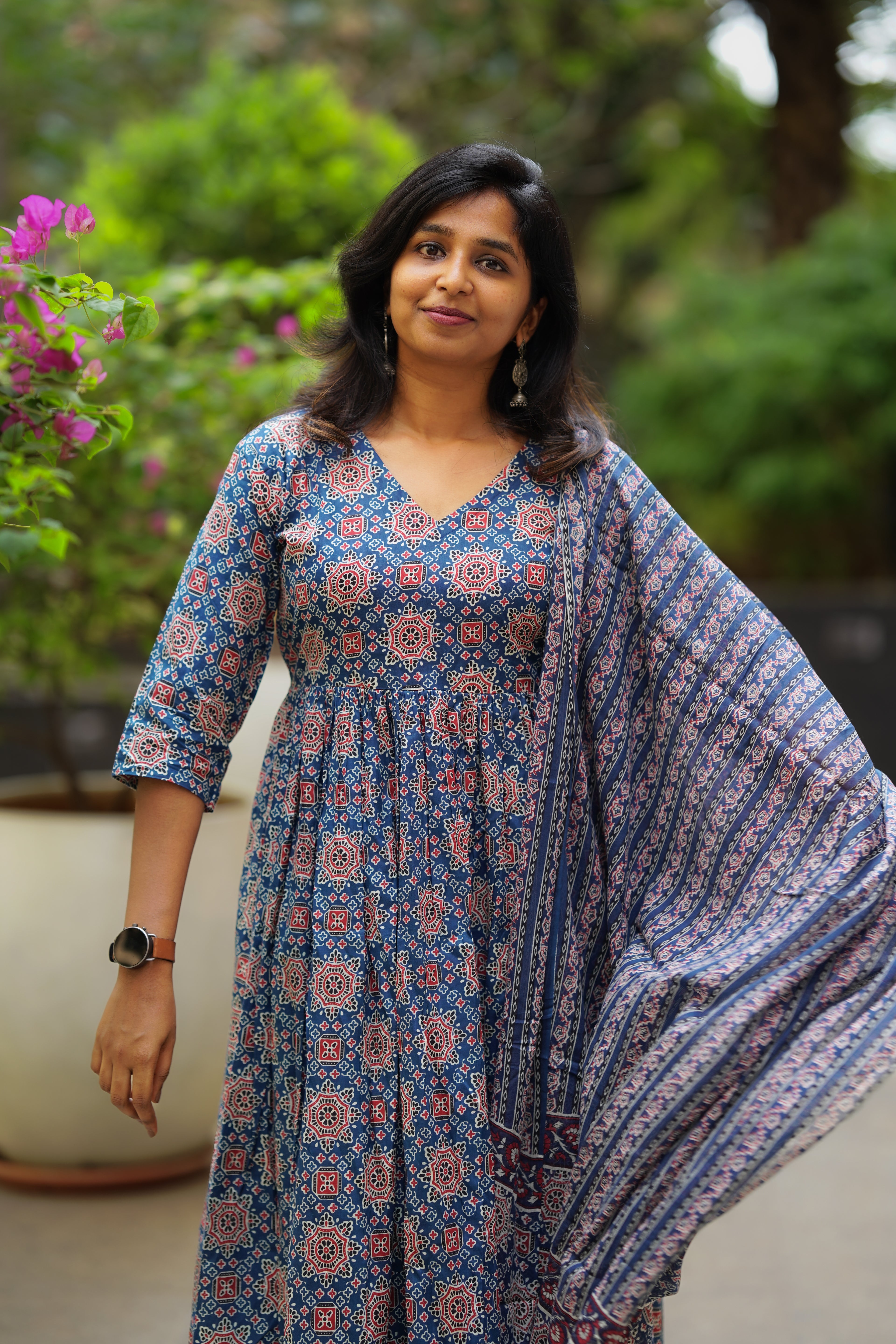 Audrey Cotton Anarkali Set