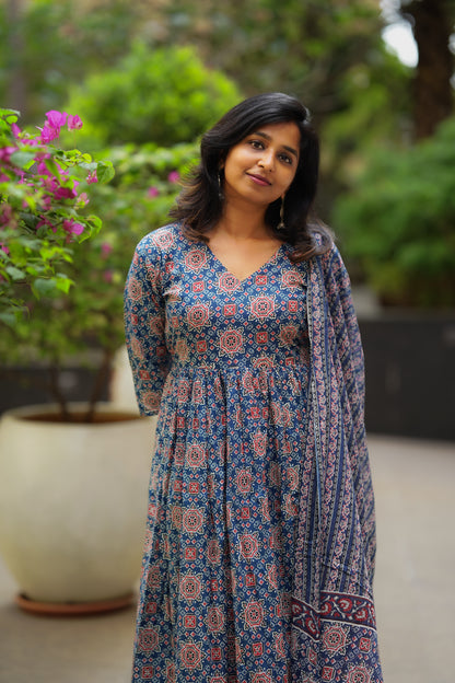 Audrey Cotton Anarkali Set