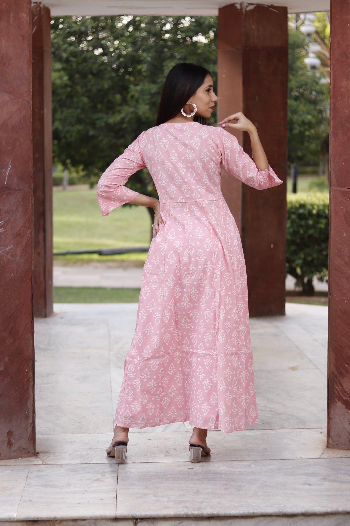 PINK CAMBRIC cotton gown - TADA