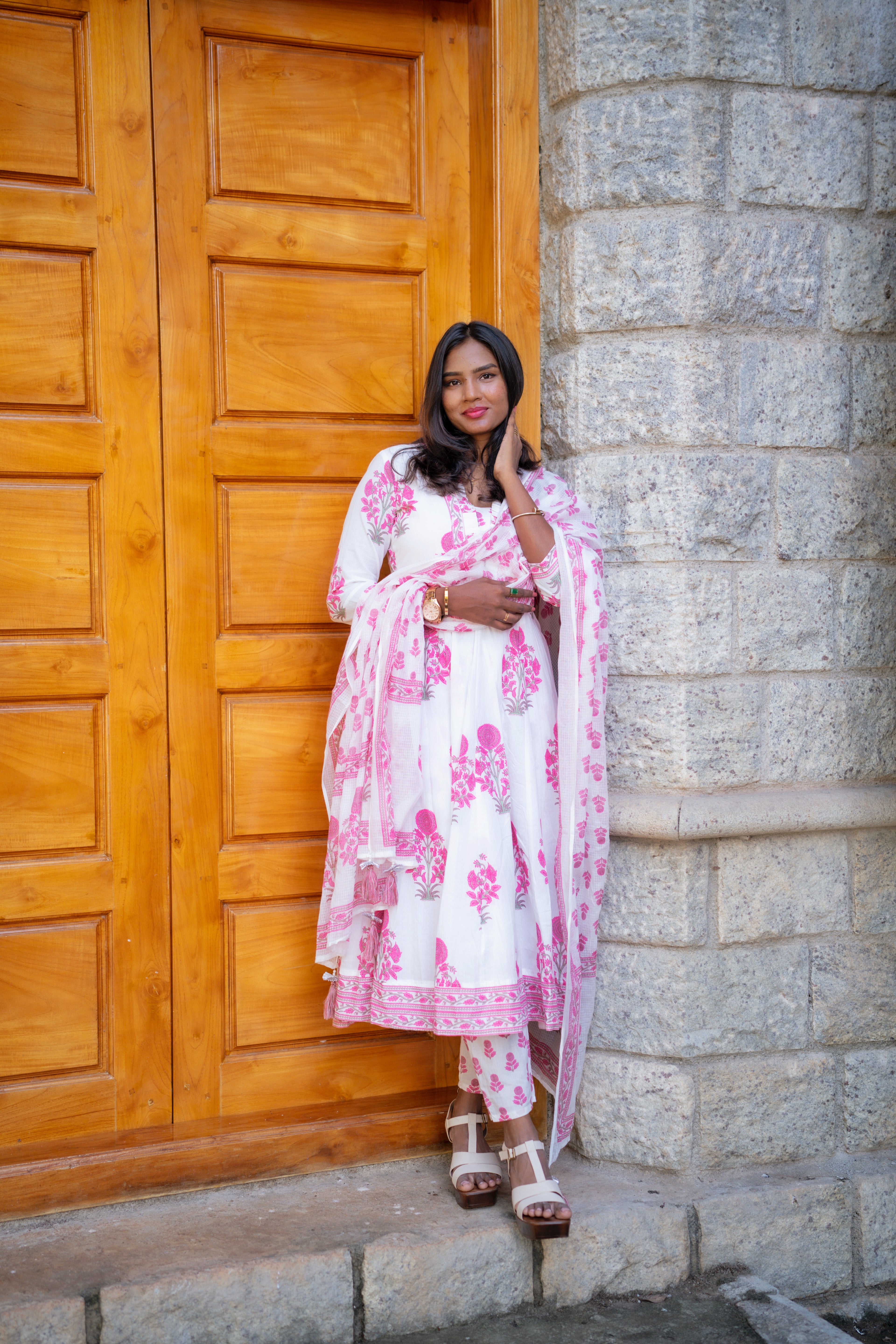 Kripa Cotton Anarkali Set