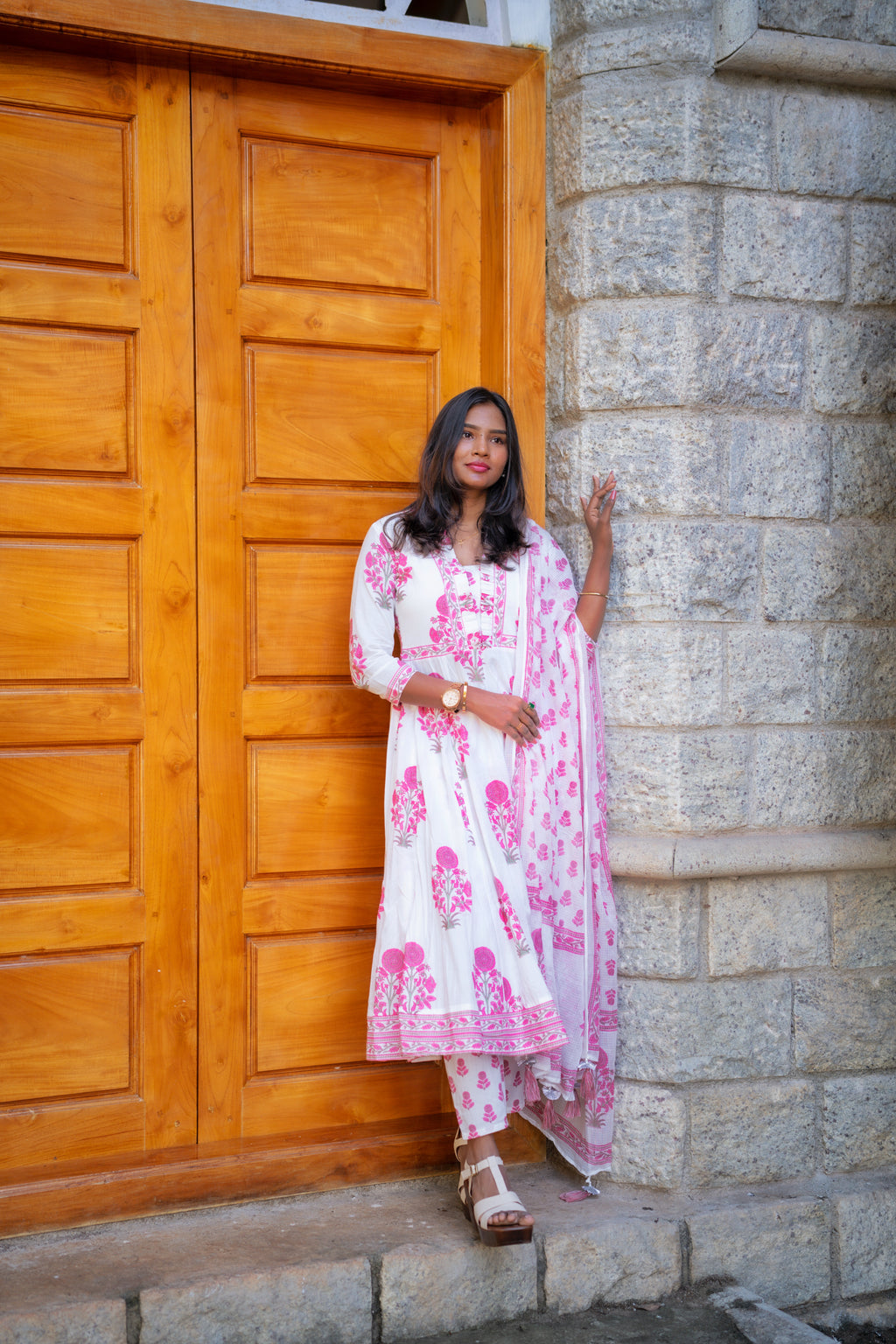 Kripa Cotton Anarkali Set