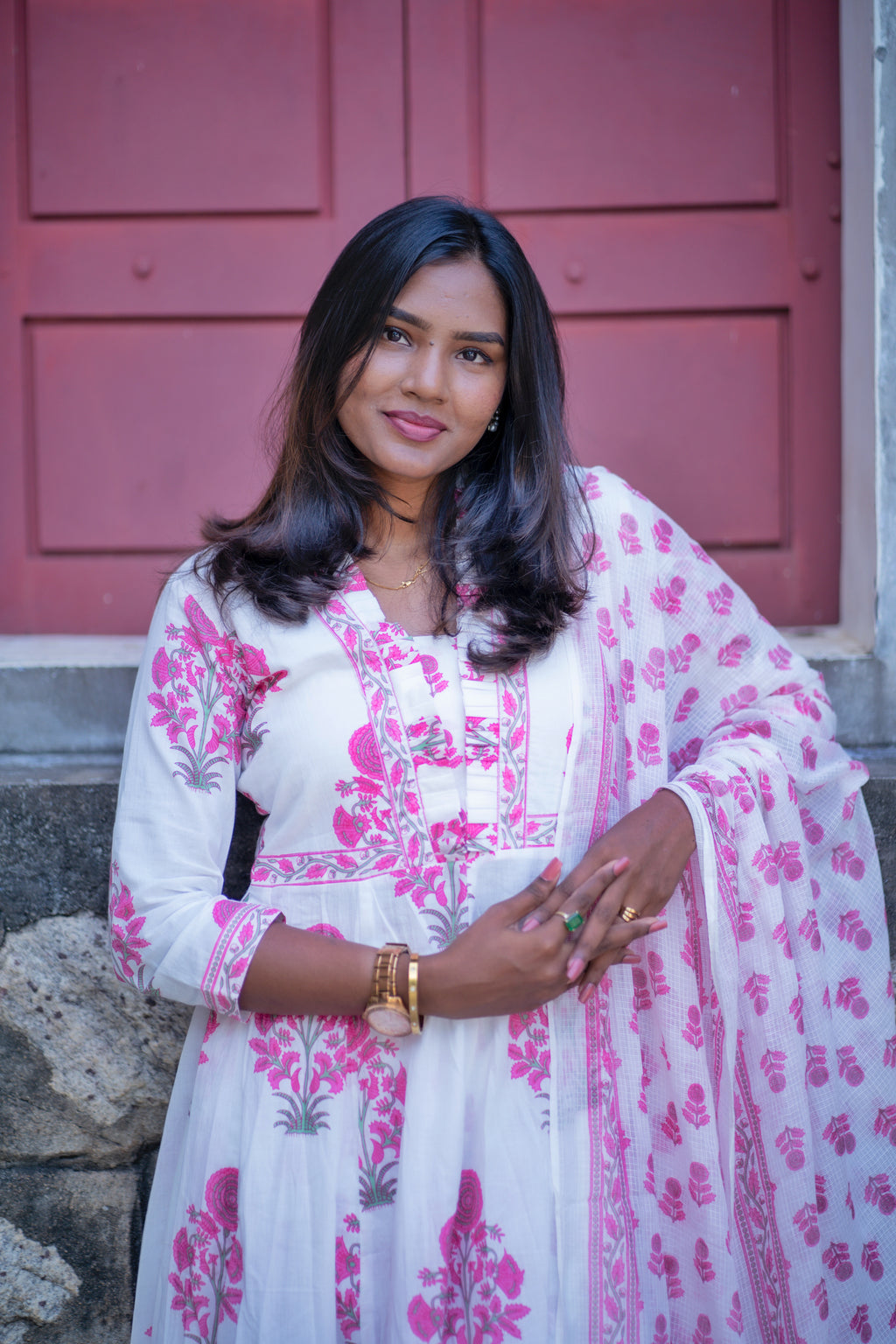 Kripa Cotton Anarkali Set