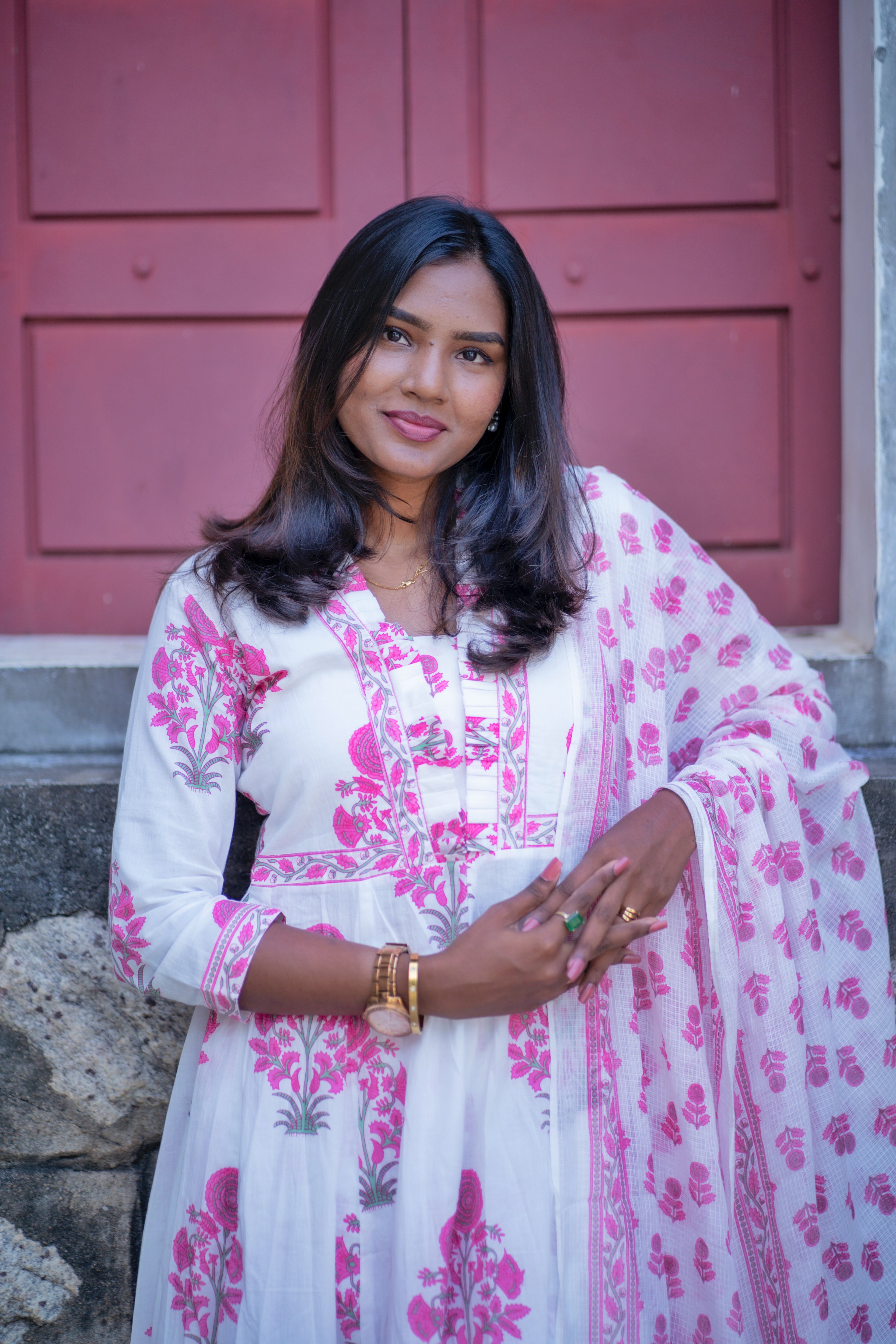 Kripa Cotton Anarkali Set