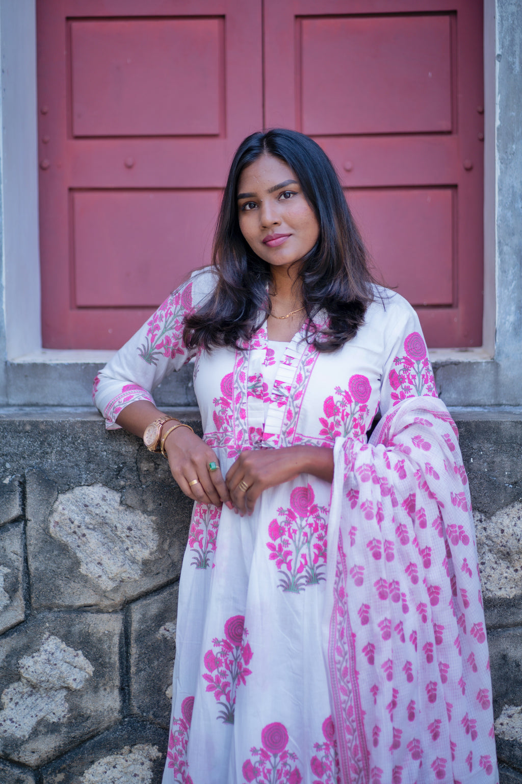 Kripa Cotton Anarkali Set