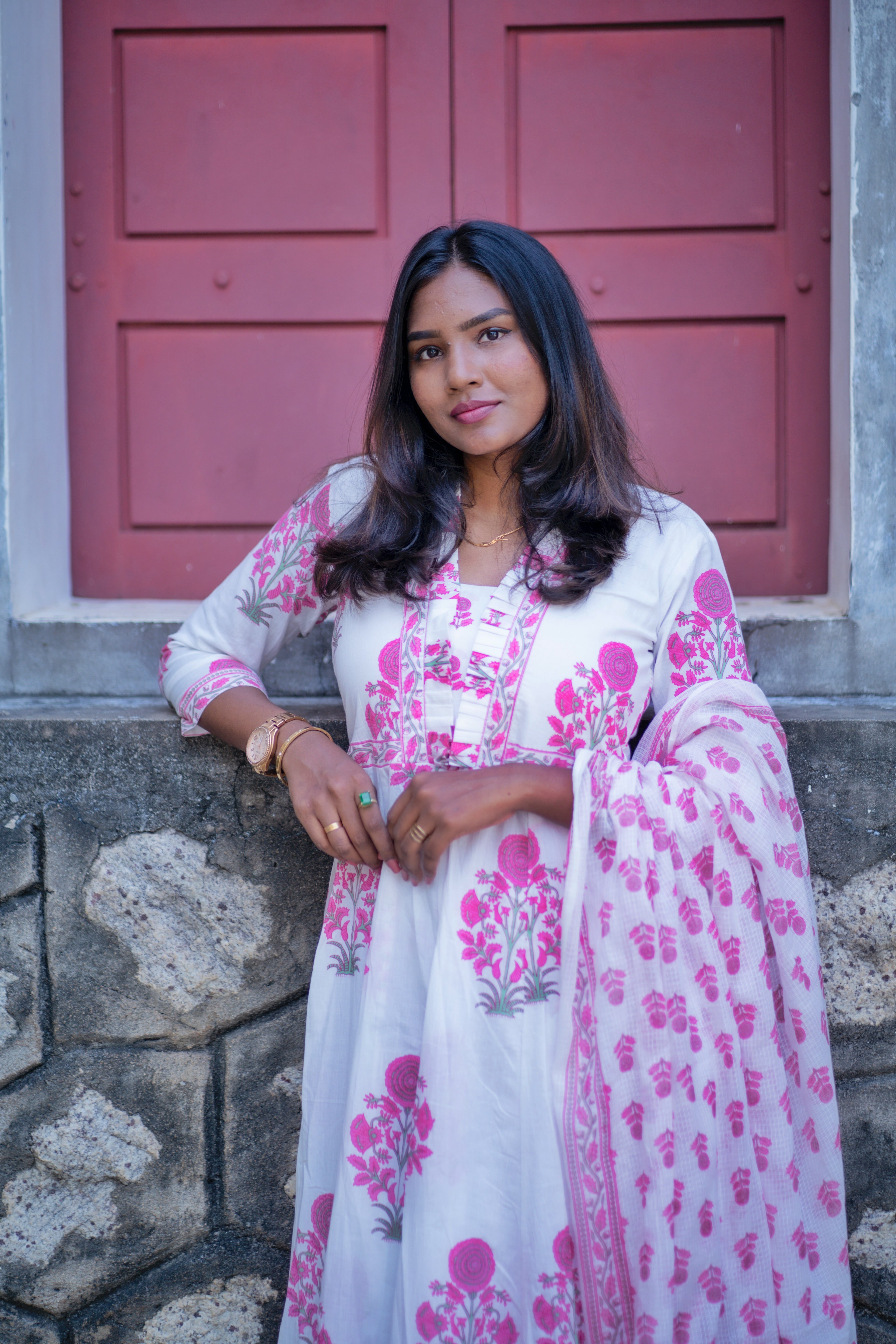 Kripa Cotton Anarkali Set