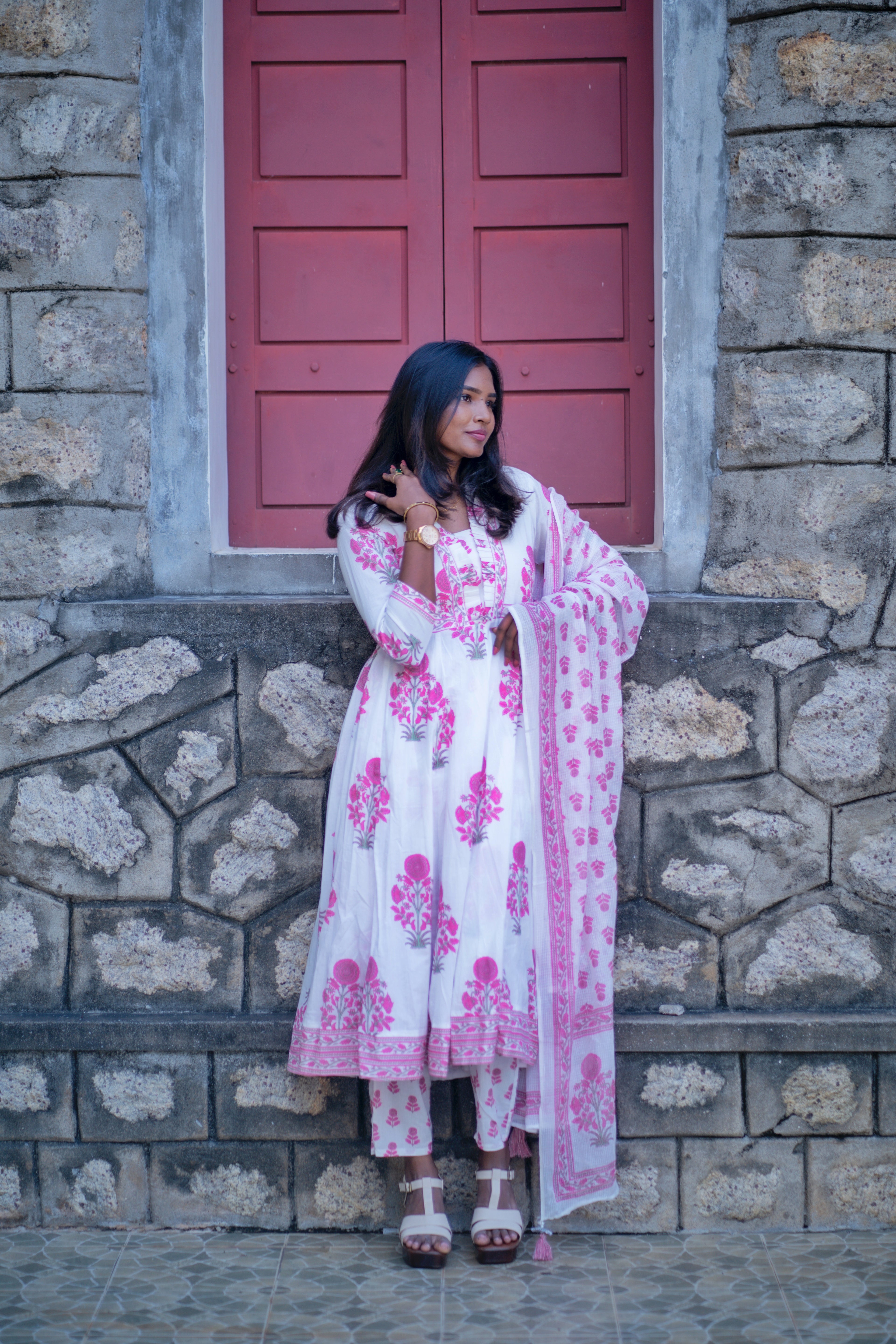 Kripa Cotton Anarkali Set