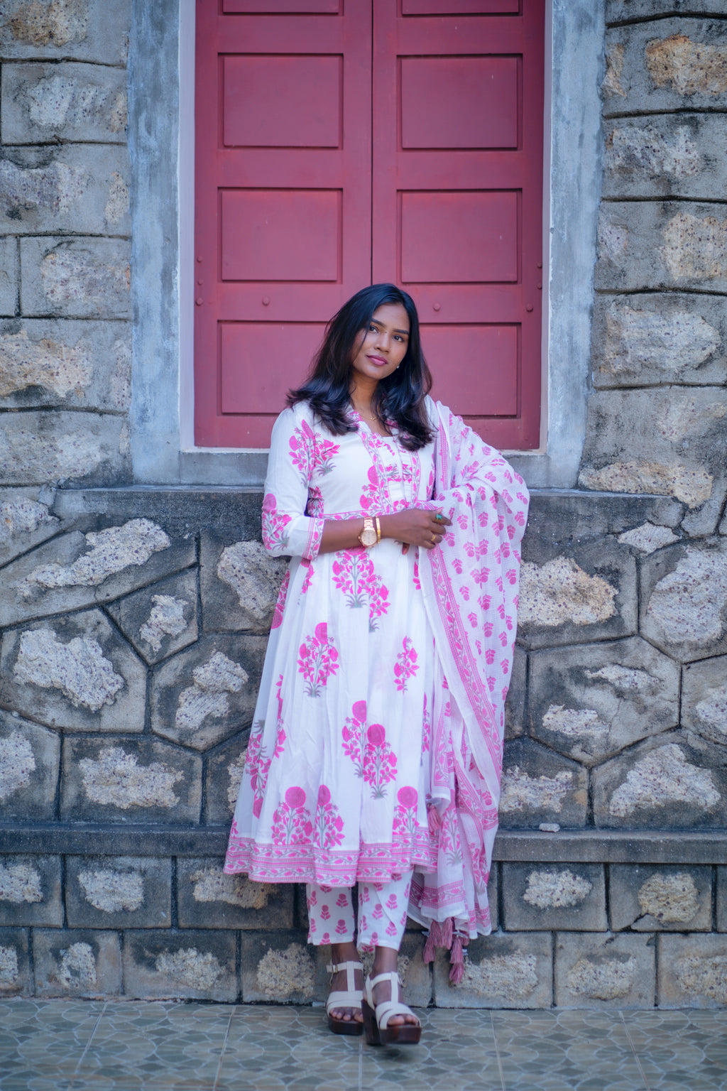 Kripa Cotton Anarkali Set