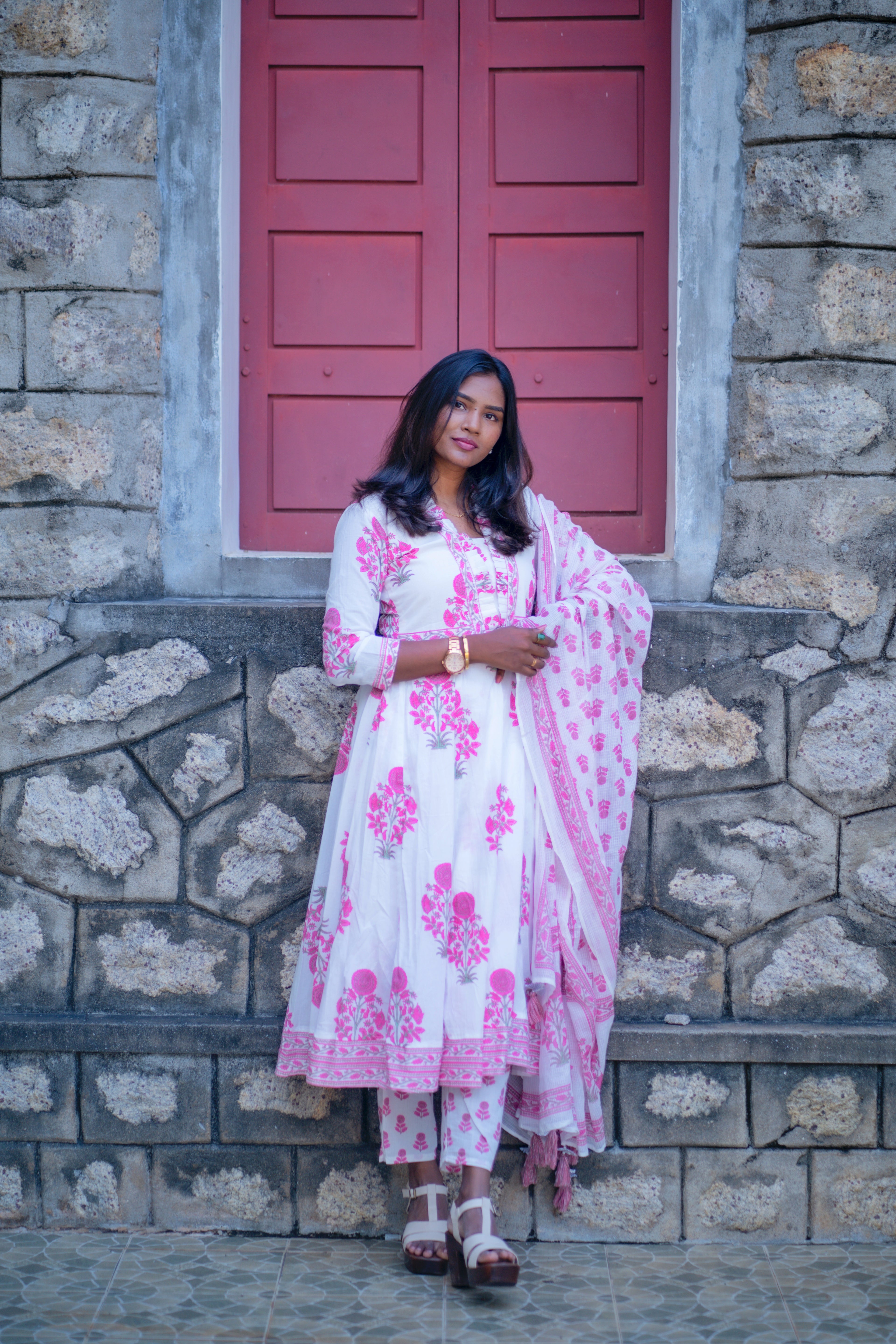 Kripa Cotton Anarkali Set