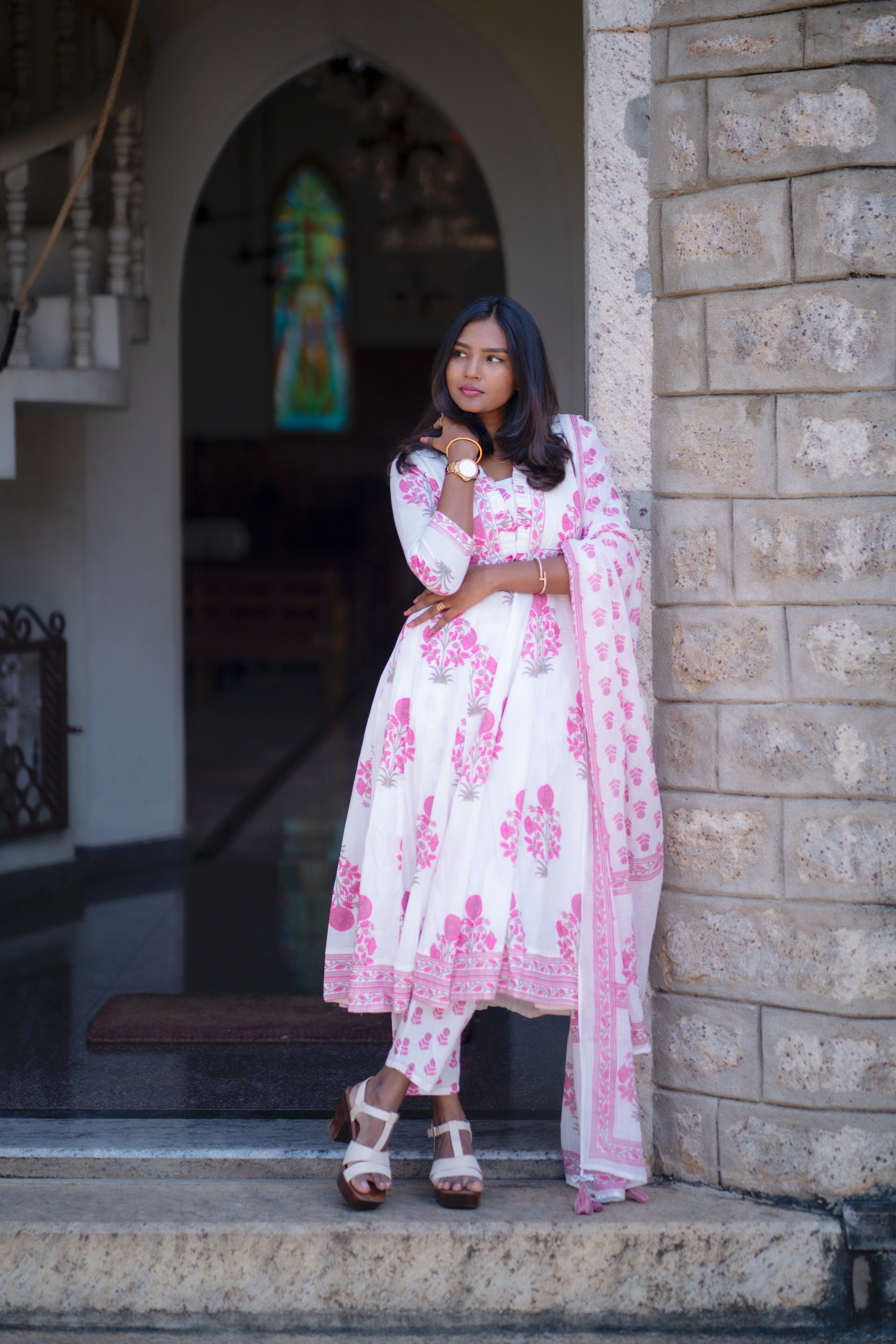 Kripa Cotton Anarkali Set