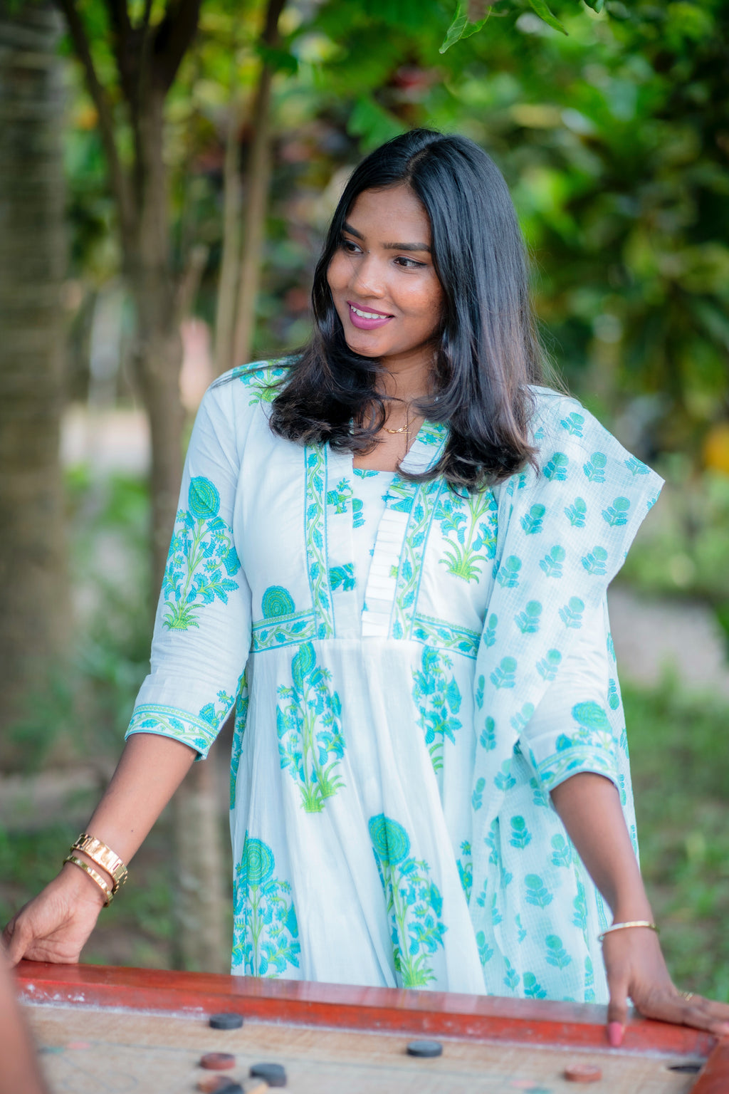 Sudha Cotton Anarkali Set