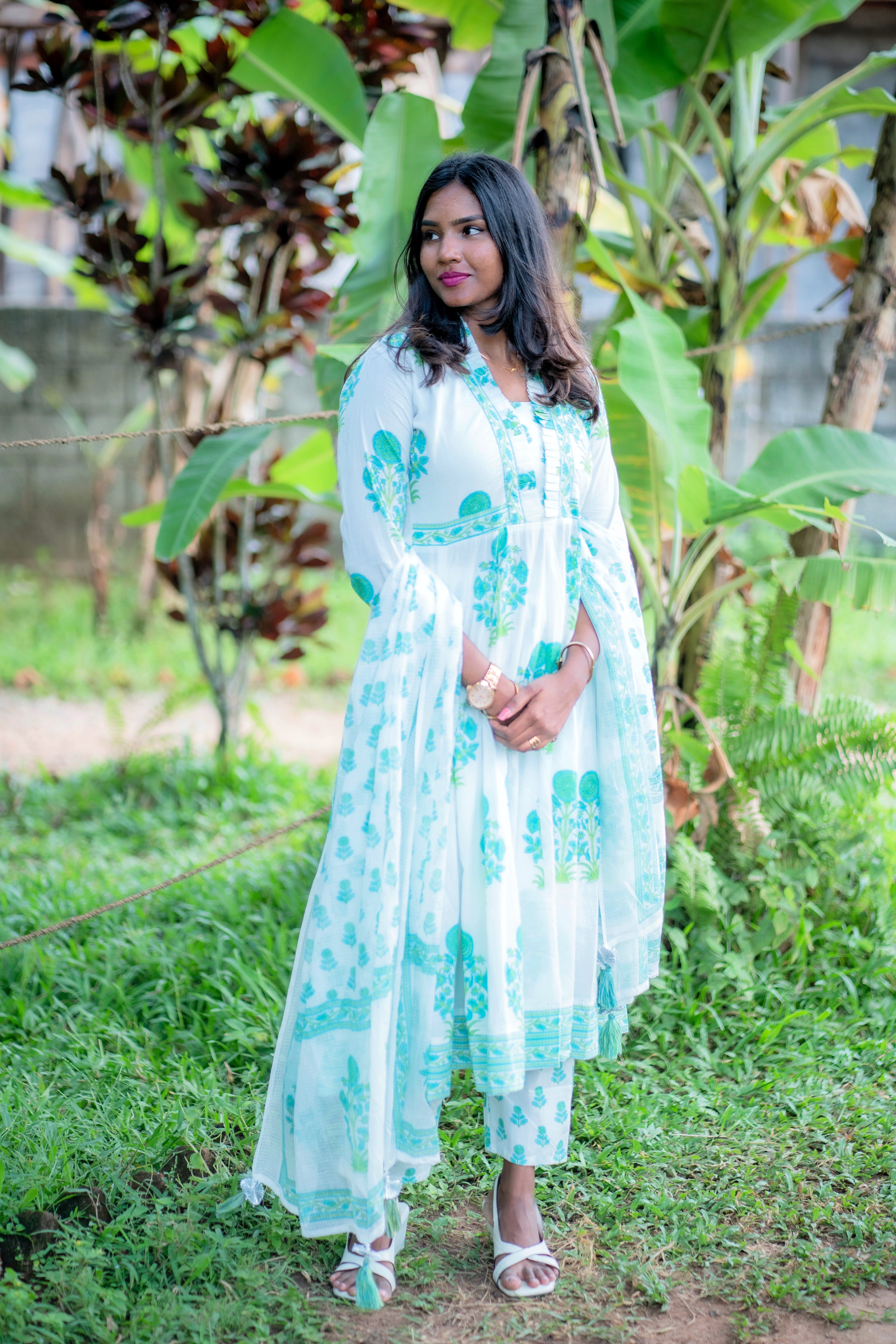 Sudha Cotton Anarkali Set